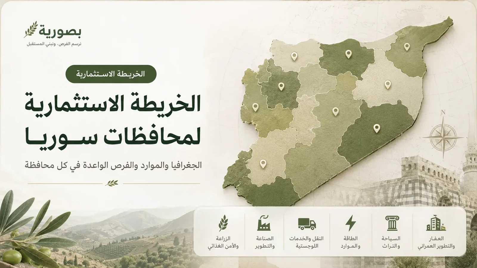 مقارنة المحافظات بحسب القطاعات والبنية التحتية