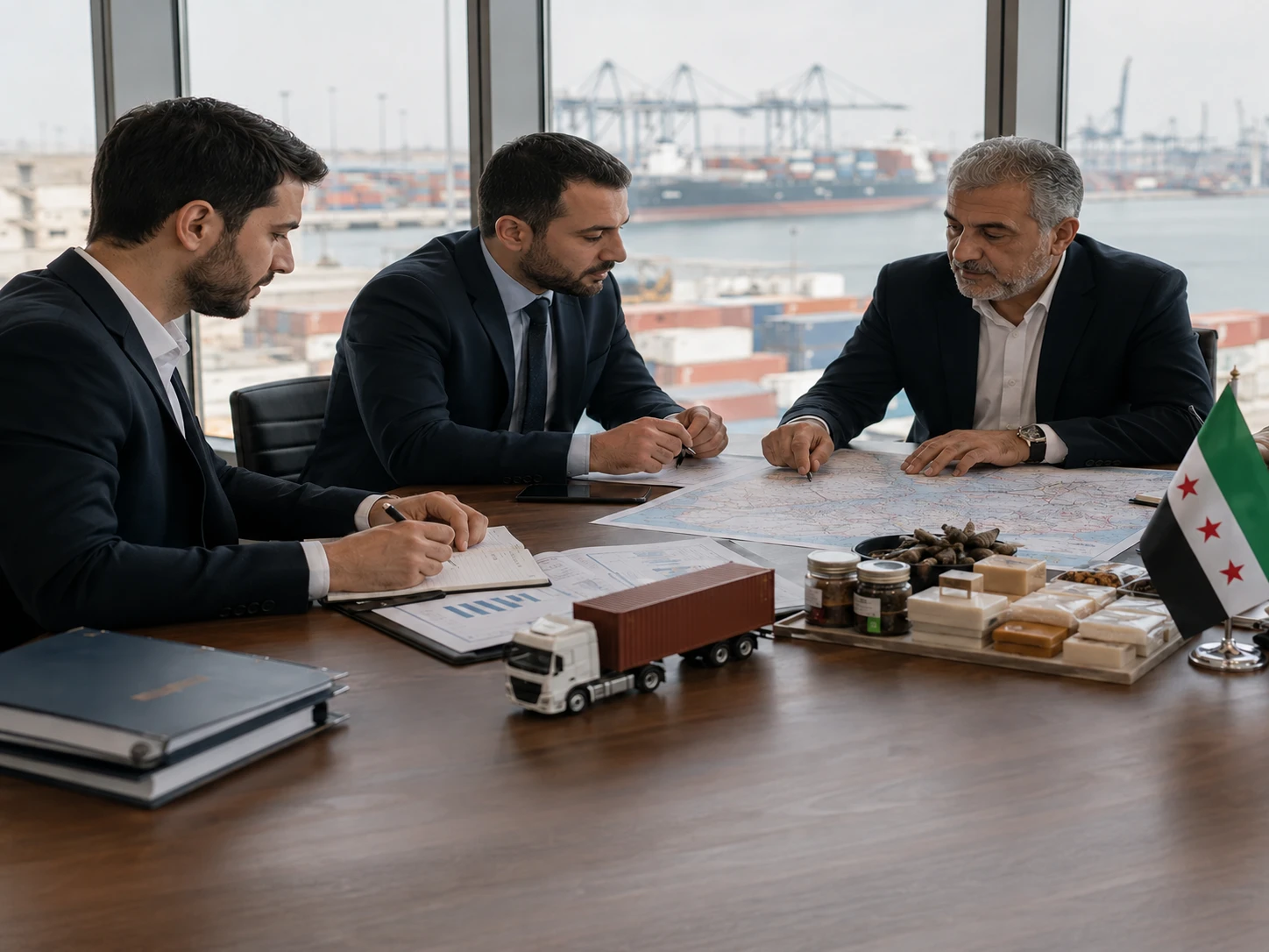 اجتماع تخطيط لسوق وشحنة تجريبية